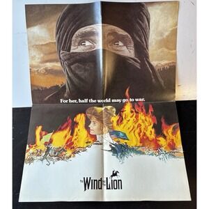 The Wind and the Lion 1975 Premiere Screening Program Movie Poster 24" (H15)